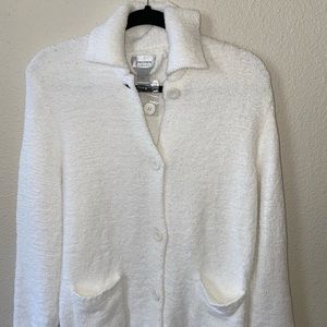 Fuzzy White Cardigan